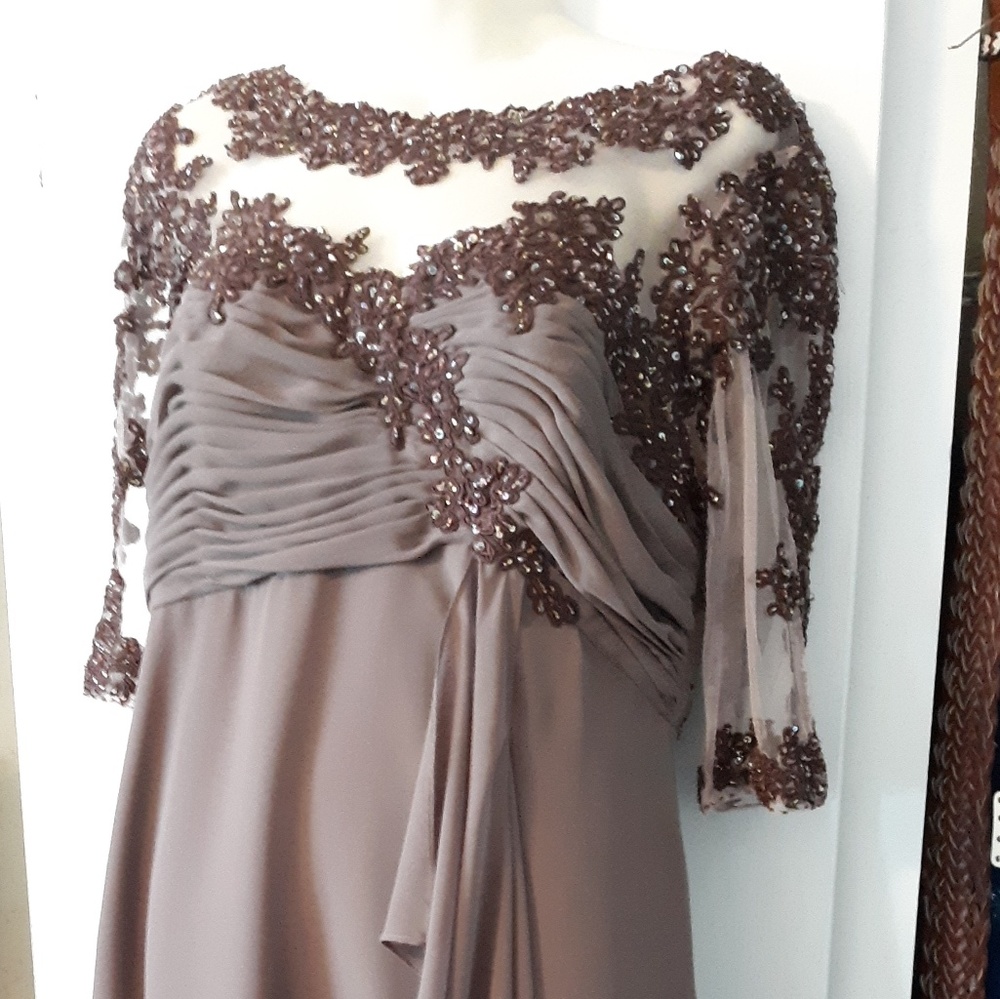 Formal  long gown taupe size 12